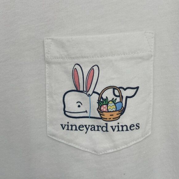Vineyard Vines Long-Sleeve Easter Pocket Tee White Small - Picture 5 of 11